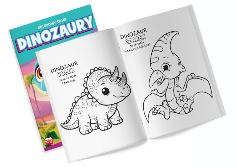 Kolorowy świat Dinozaury z naklejkami Martel